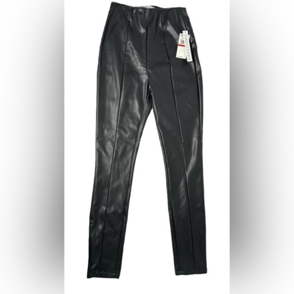 TINSELTOWN Faux Leather High Rise Skinny Pants